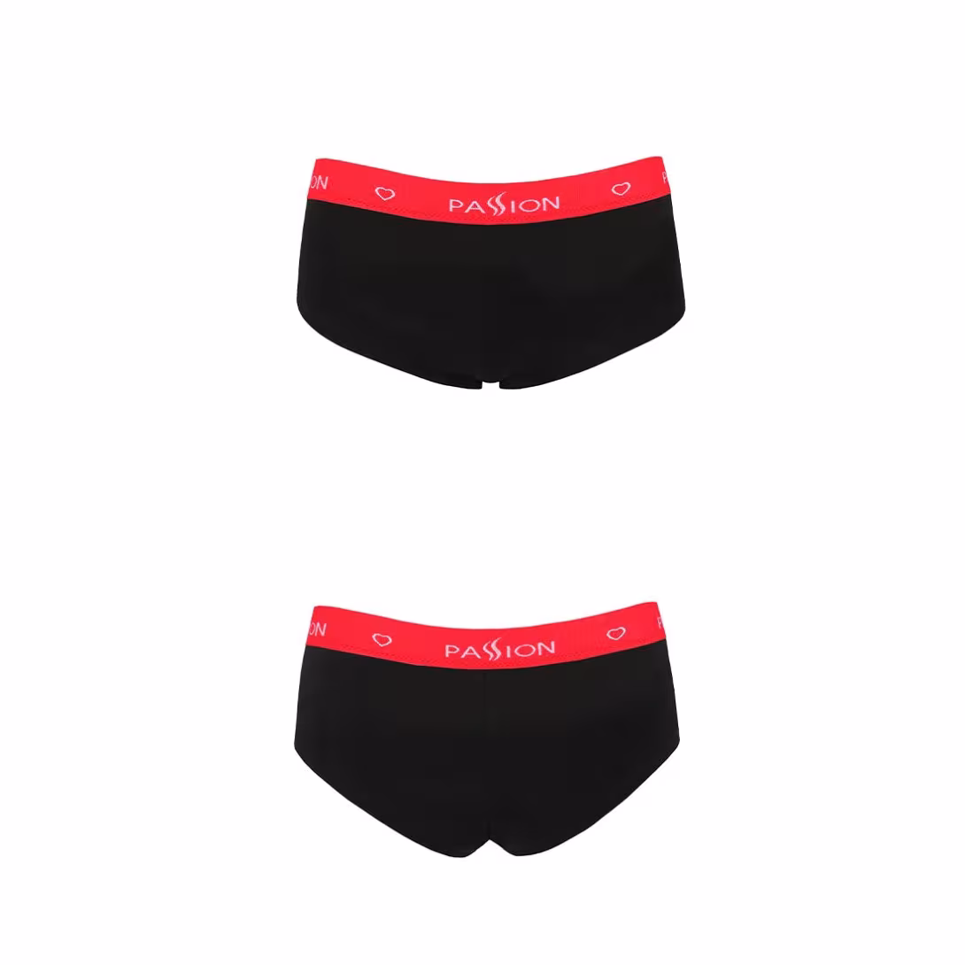 Трусики-шортики Passion PS003 PANTIES M, black — фото 5