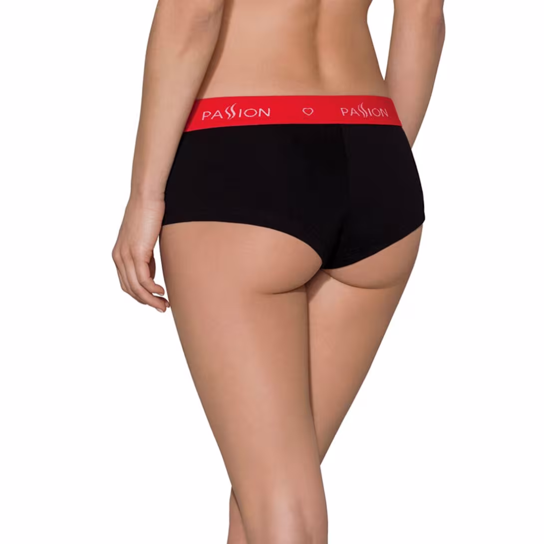 Трусики-шортики Passion PS003 PANTIES M, black — фото 2