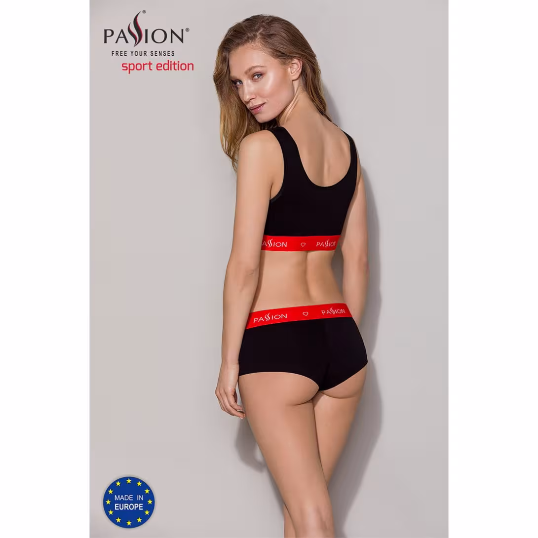 Трусики-шортики Passion PS003 PANTIES XL, black — фото 7
