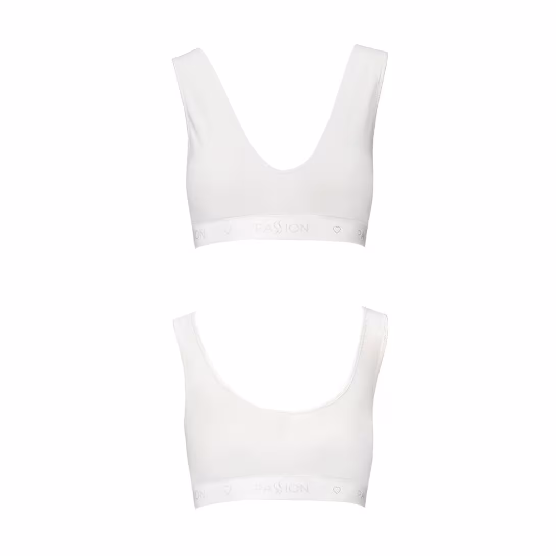 Спортивний топ з еластичної бавовни Passion PS005 TOP M, white — фото 5