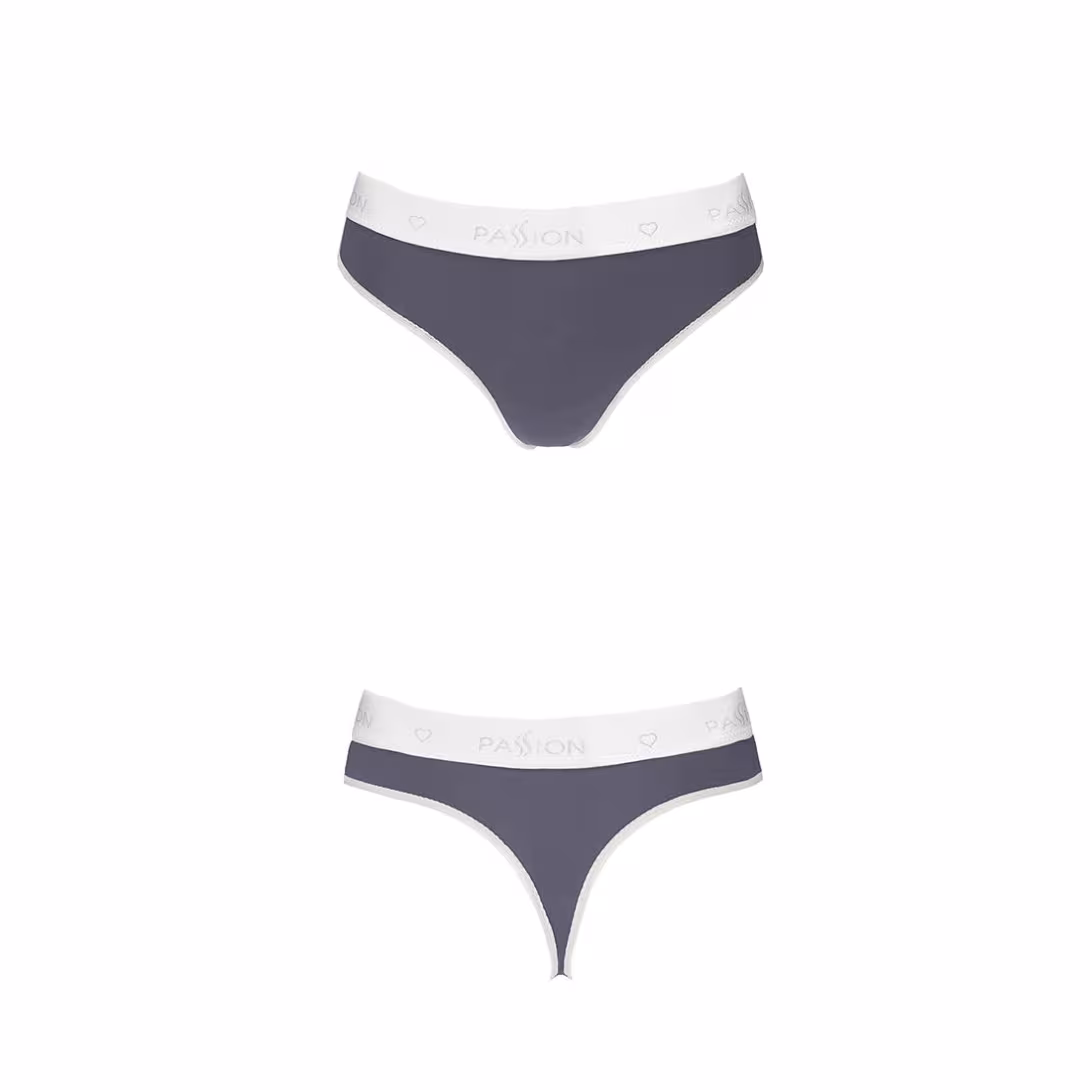 Спортивні трусики-стрінги Passion PS007 PANTIES XL, dark grey — фото 4