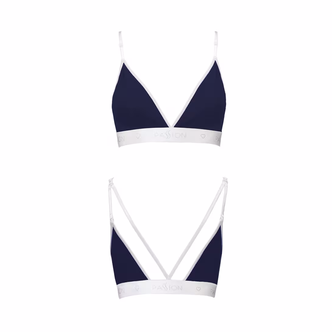 Спортивний топ з подвійними бретелями Passion PS007 TOP L, navy blue — фото 5