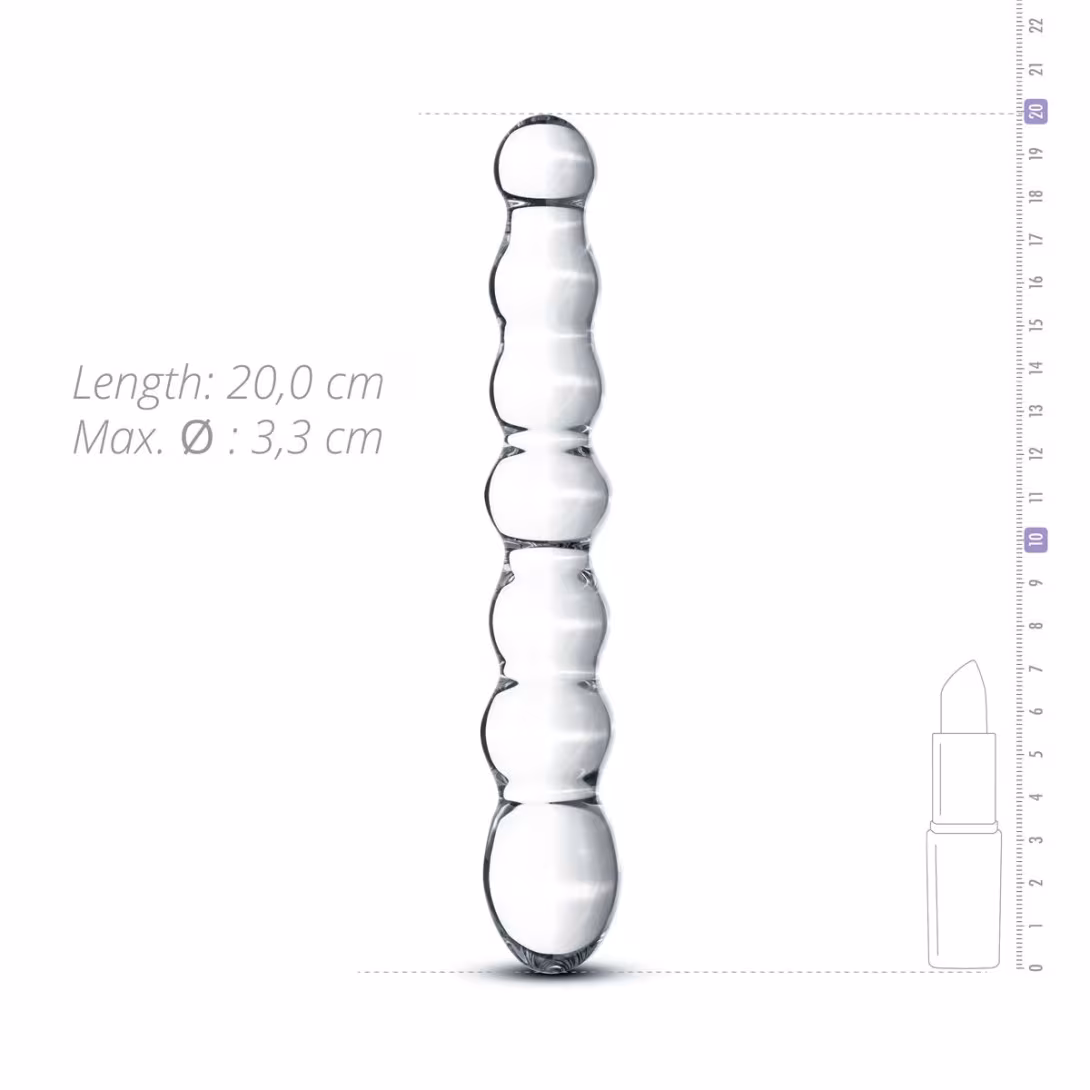 Скляний дилдо у вигляді намистин Gildo Glass Dildo No. 19 — фото 4