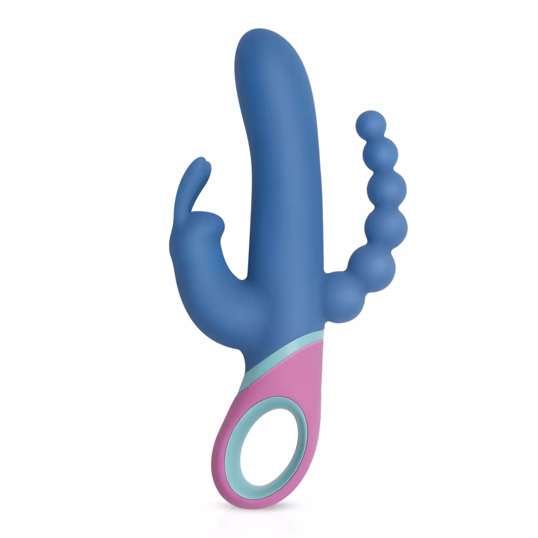 Вібратор-кролик з ротацією и анальним стимулятором PMV20 Vice - Double Vibrator — фото 3