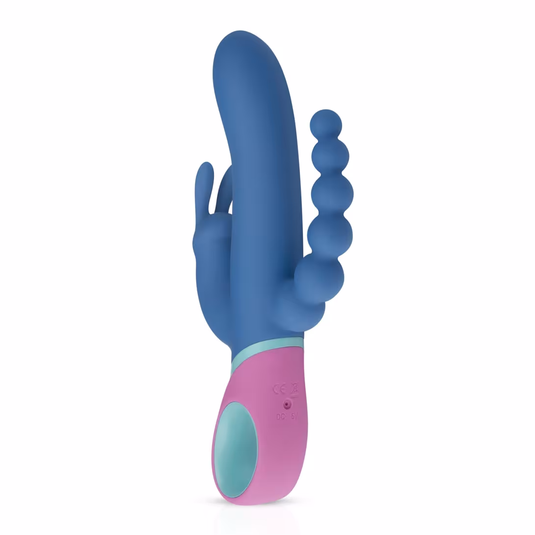 Вібратор-кролик з ротацією и анальним стимулятором PMV20 Vice - Double Vibrator — фото 2