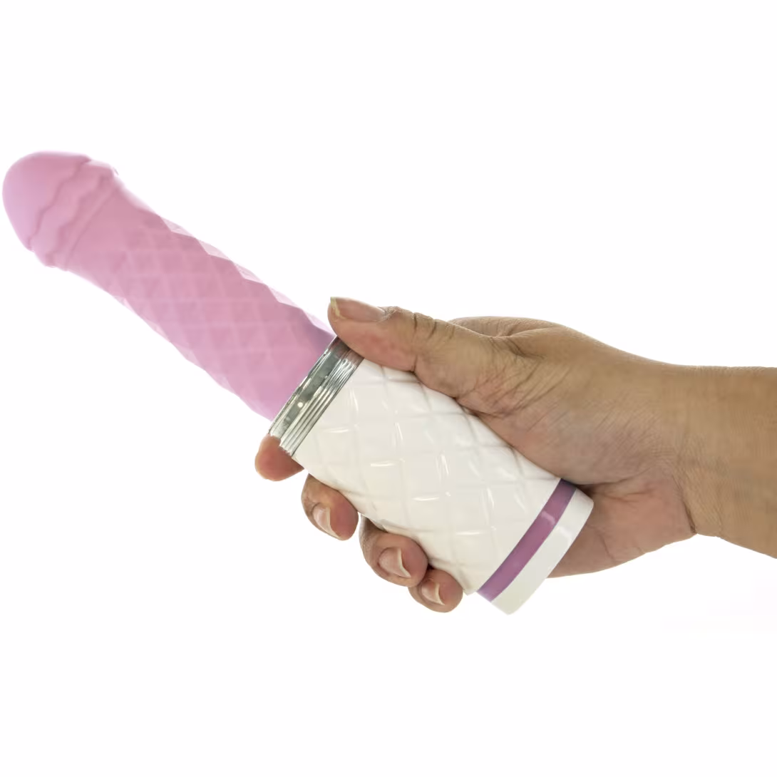 Розкішний вібратор-пульсатор з присоскою Pillow Talk - Feisty Thrusting Vibrator Pink — фото 5