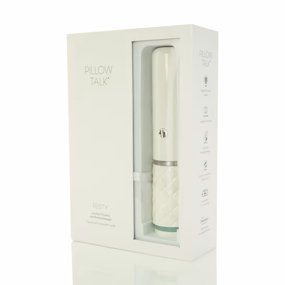Розкішний вібратор-пульсатор Pillow Talk з присоскою - Feisty Thrusting Vibrator Teal — фото 8
