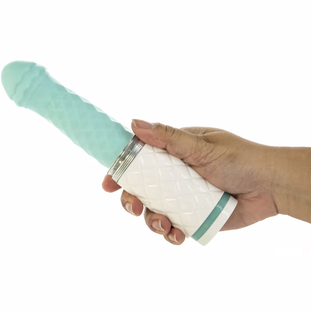 Розкішний вібратор-пульсатор Pillow Talk з присоскою - Feisty Thrusting Vibrator Teal — фото 6