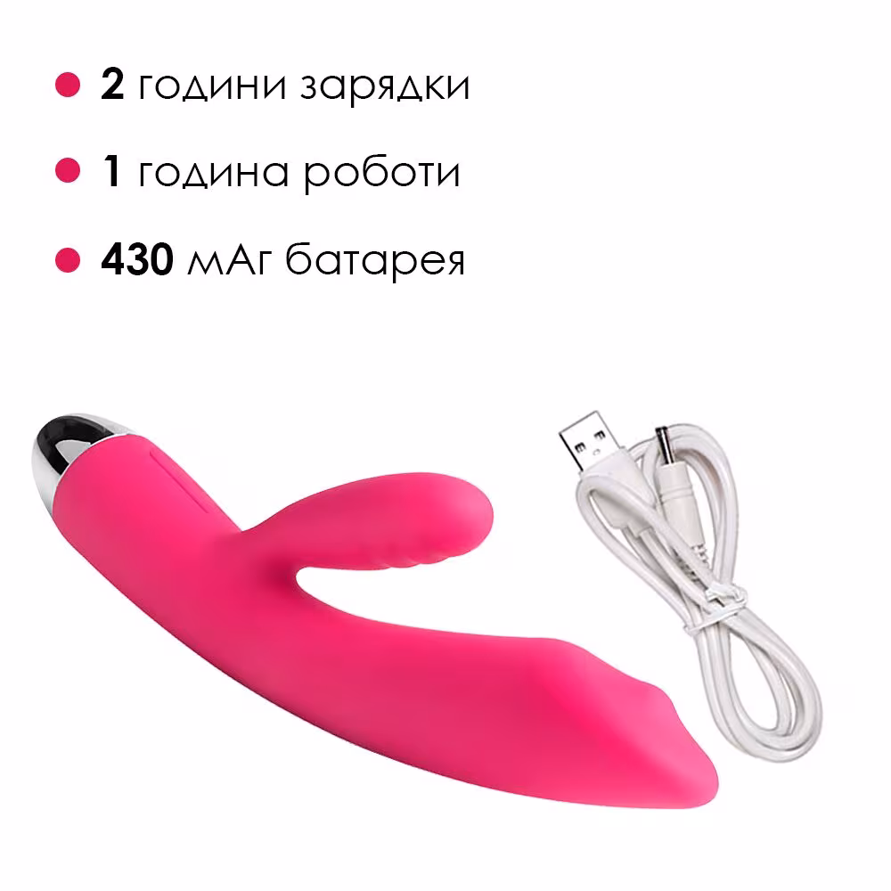 Вібратор-кролик із перлинною стимуляцією точки G Svakom Trysta Plum Red — фото 4
