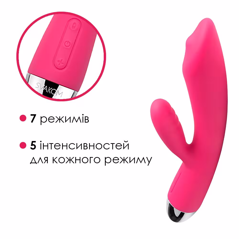 Вібратор-кролик із перлинною стимуляцією точки G Svakom Trysta Plum Red — фото 3