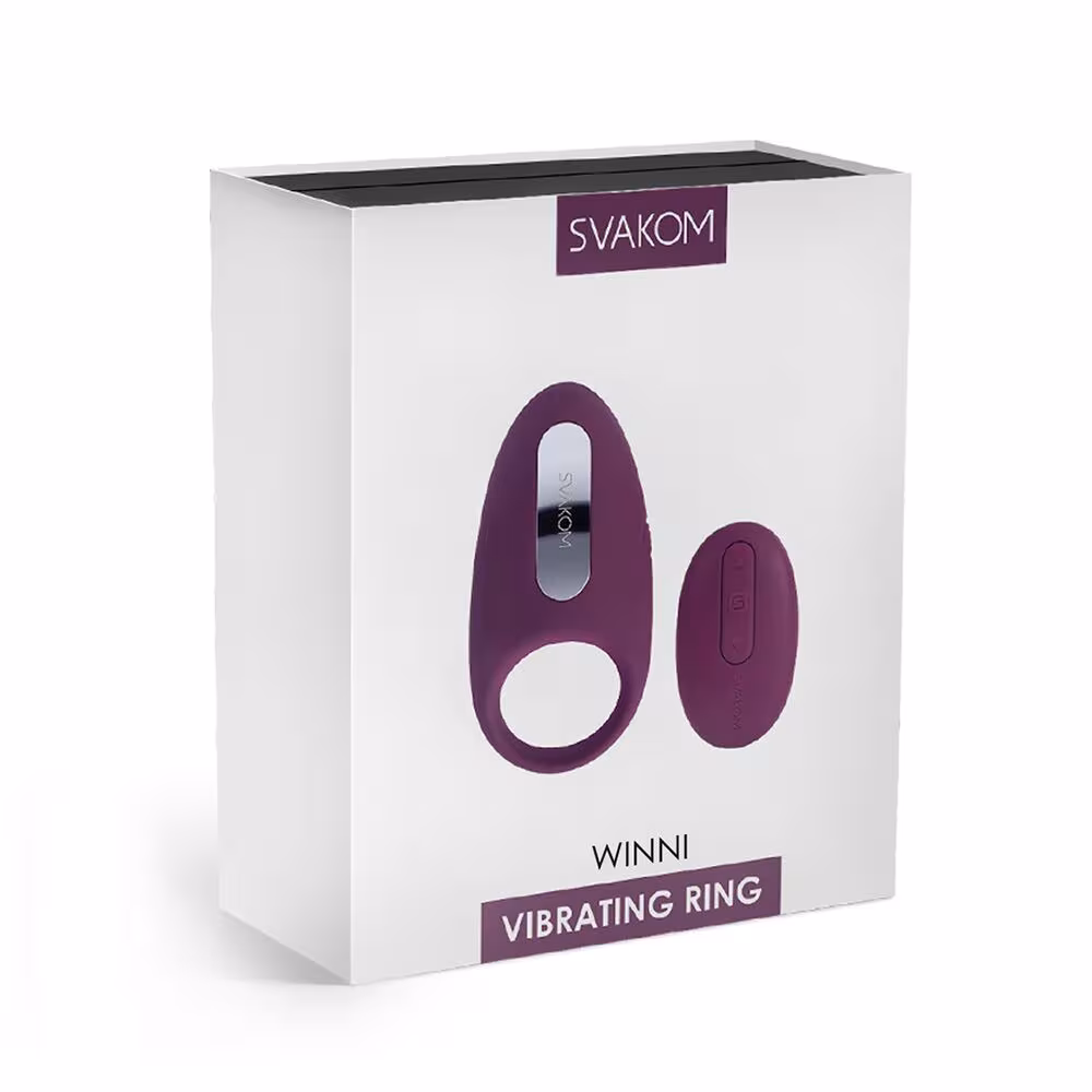 Ерекційне кільце з вібрацією та пультом ДК Svakom Winni Violet — фото 7