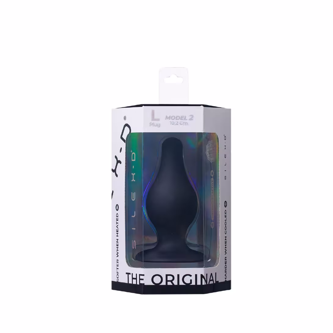 Анальна пробка SilexD (Model 2 size L) двошаровий, силікон+Silexpan, діаметр 4,5 см — фото 4