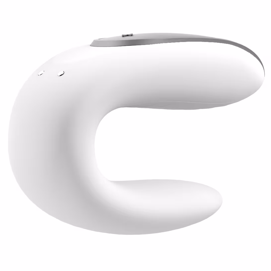Смартвібратор для пар Satisfyer Double Fun (White) з пультом ДК — фото 2