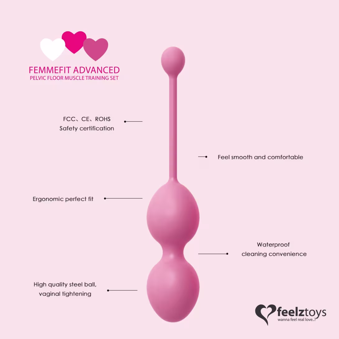 Набір вагінальних кульок для просунутих FeelzToys - FemmeFit Advanced Pelvic Muscle Training Set — фото 3
