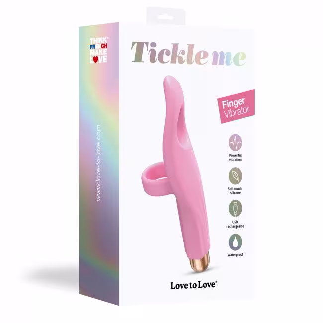 Вібратор на палець Love To Love Tickle me - BABY PINK перезаряджається, 3 варіанти використання — фото 6