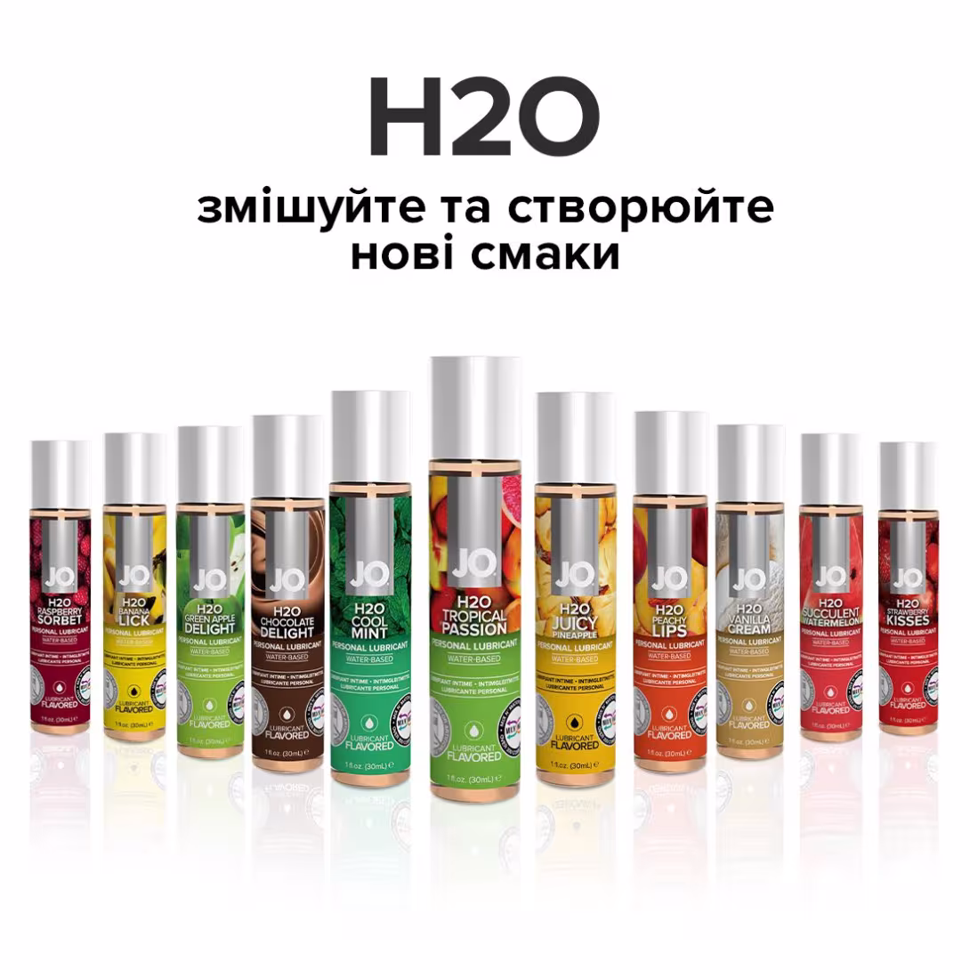 Змазка на водній основі JO H2O — Tropical Passion (60 мл) без цукру, рослинний гліцерин — фото 5