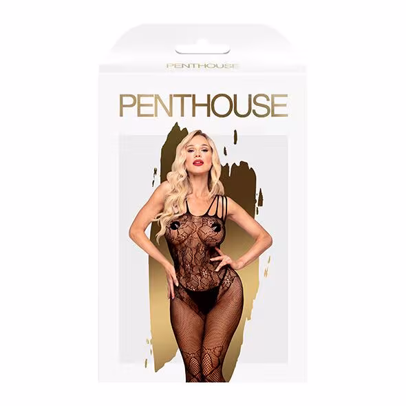 Бодістокінг з доступом до попки Penthouse - Dirty mind black XL — фото 3
