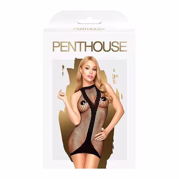 Міні-сукня з декором у вигляді келиха шампанського Penthouse - Ride or Die Black XL — фото 3