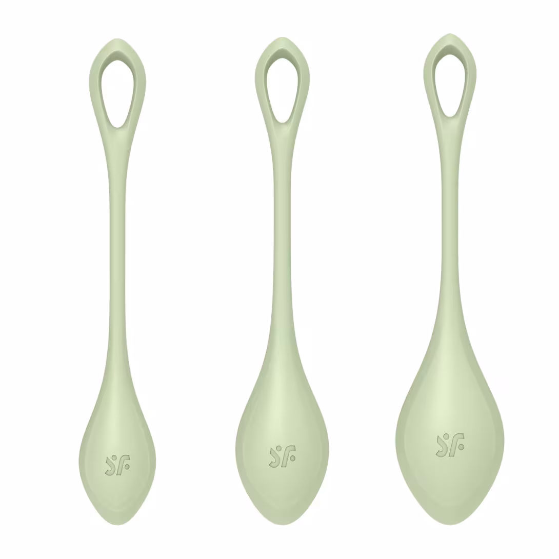 Набір йоні-намистин Satisfyer Yoni Power 2 Light Green, діаметр 2-2,5-3 см, маса 22-44-73 г — фото 4
