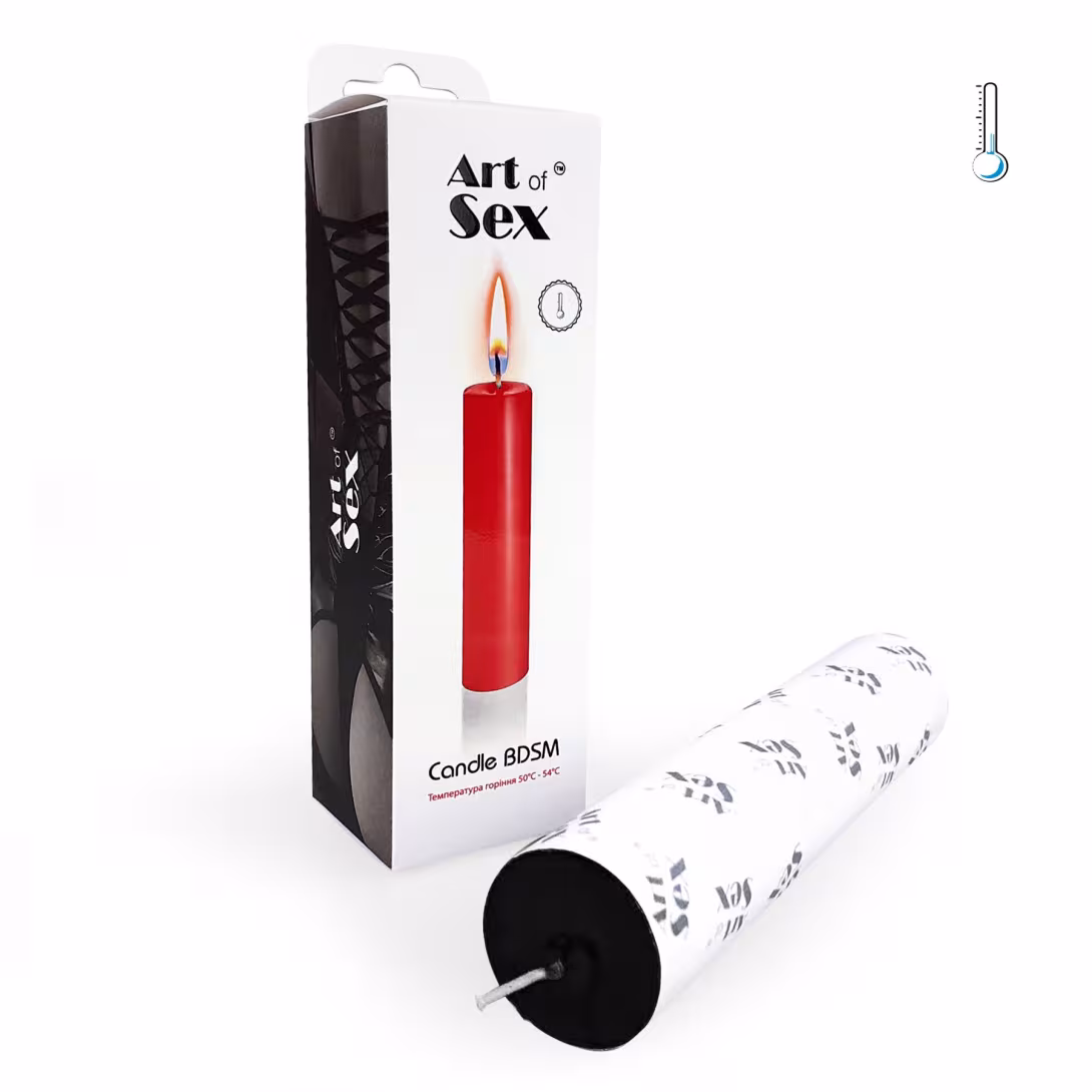 Чорна свічка воскова Art of Sex size M 15 см низькотемпературна — фото 2