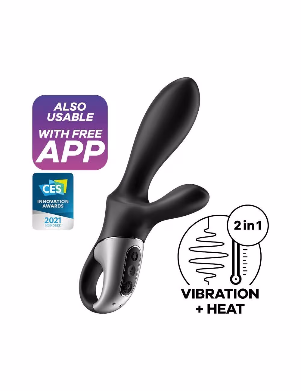 Універсальний смарт-вібратор з підігрівом Satisfyer Heat Climax + (м'яте паковання!!!)