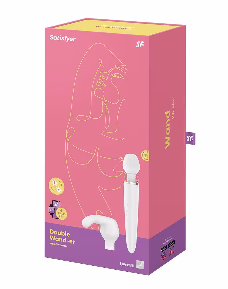 Смарт-вібромасажер зі змінною головкою Satisfyer Double Wand-er — фото 6