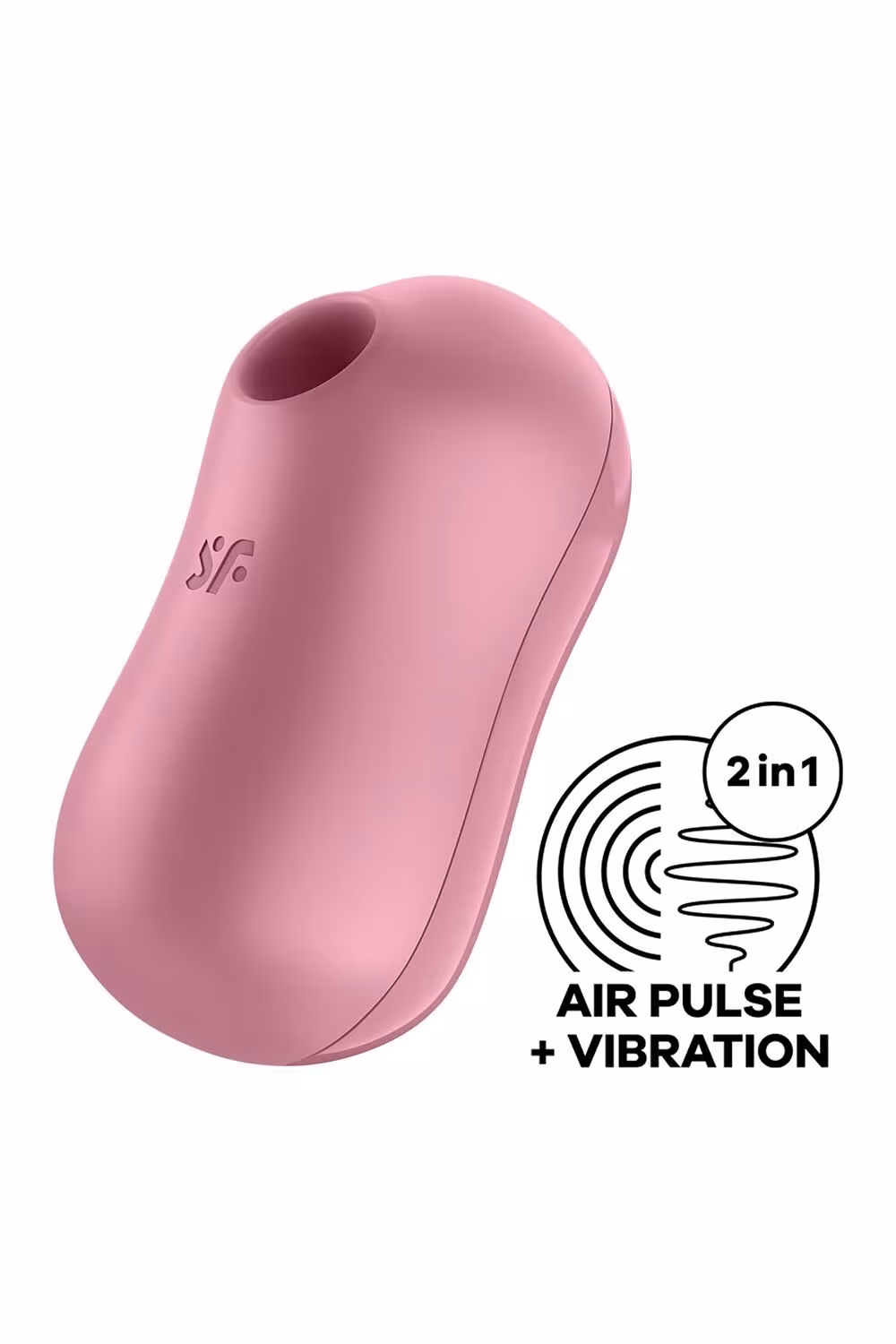 Вакуумний стимулятор із вібрацією Satisfyer Cotton Candy Light Red — фото 2