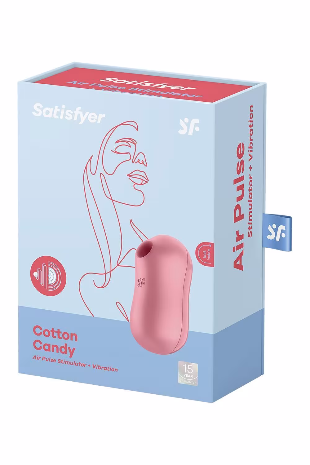 Вакуумний стимулятор із вібрацією Satisfyer Cotton Candy Light Red — фото 7