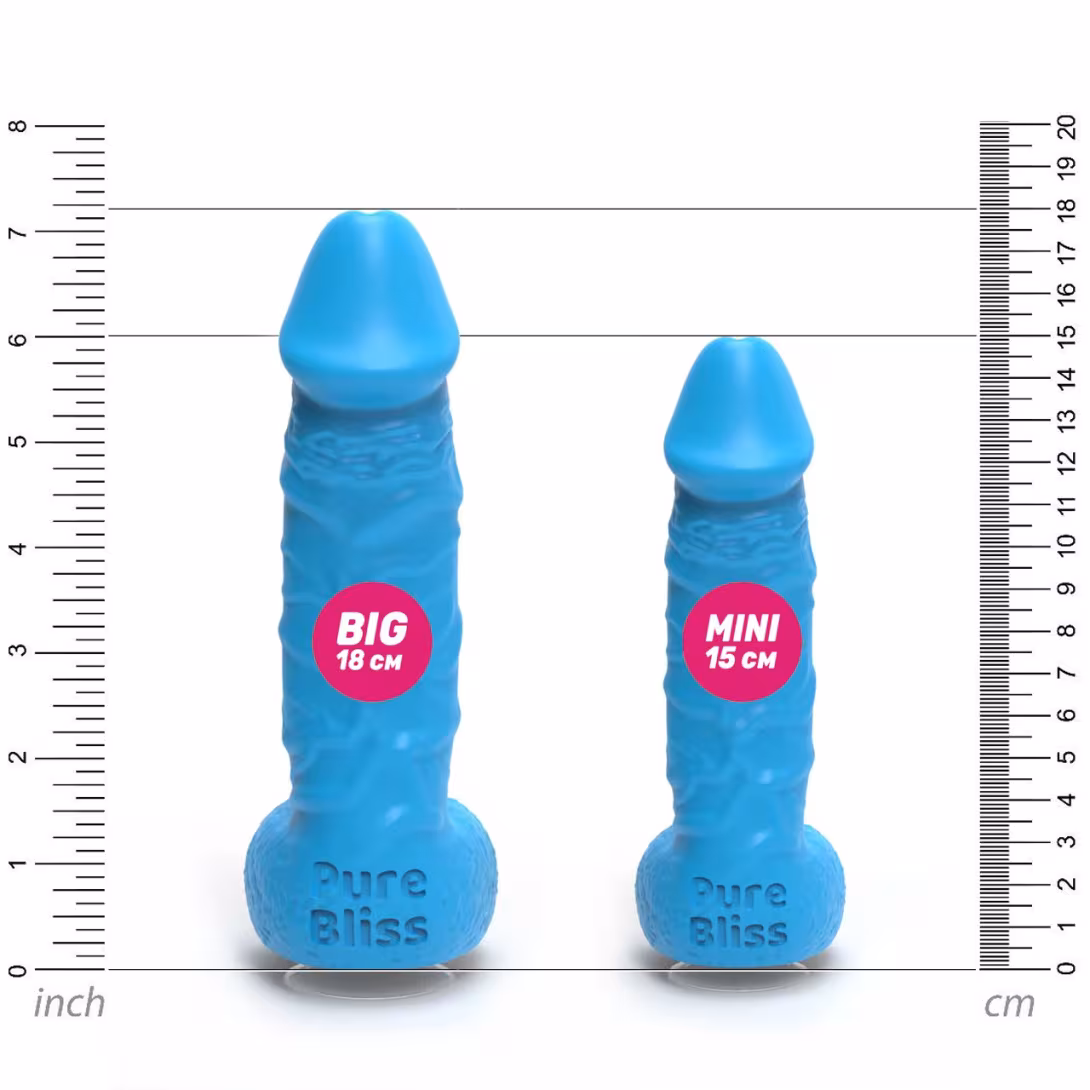 Мило у формі пеніса Pure Bliss MINI Blue, крафтове мило-член, натуральне — фото 5