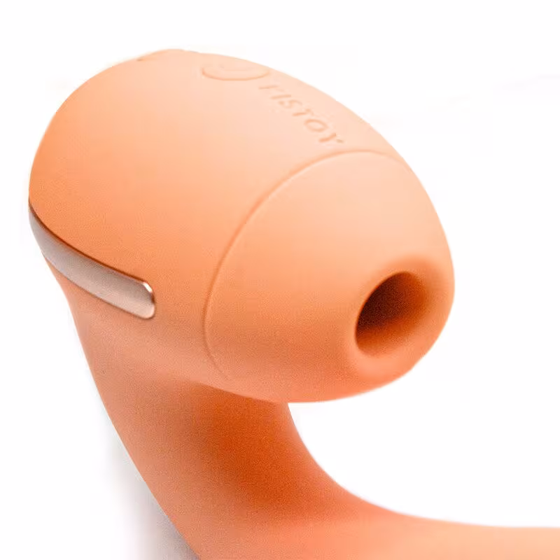 Вакуумний вібратор KISTOY Tina Mini Orange, вагінально-кліторальний — фото 4
