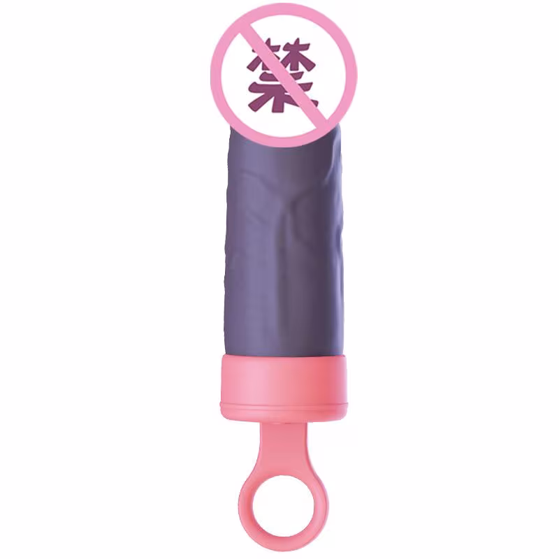 Вібратор CuteVibe Teddy Pink (Black Dildo), реалістичний вібратор під виглядом морозива — фото 3