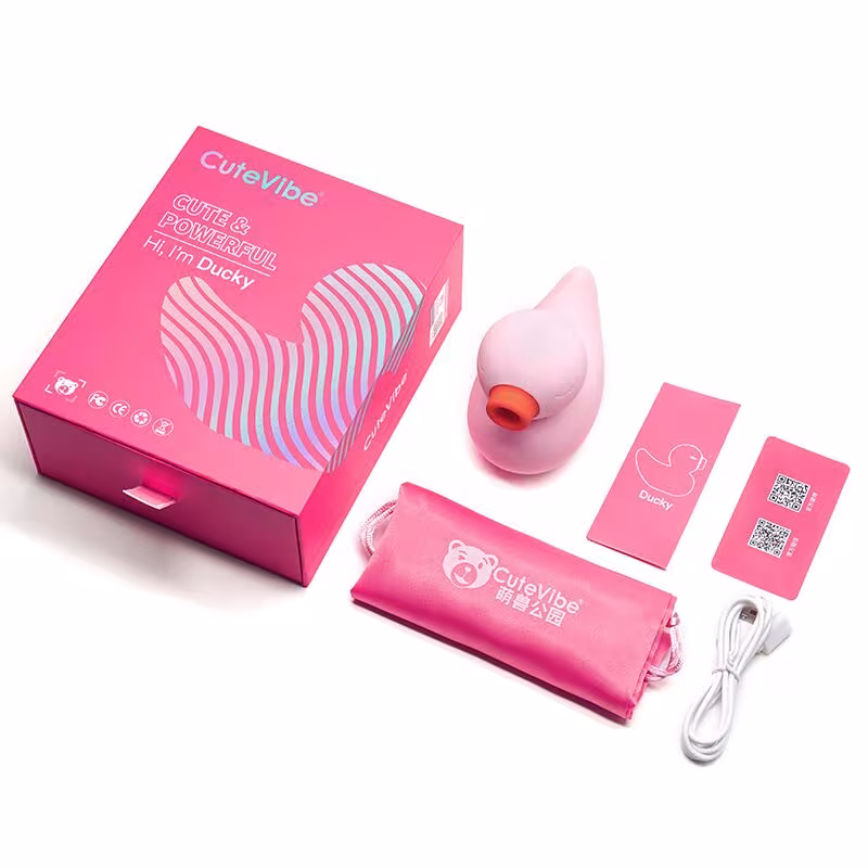 Вакуумний вібратор-качечка CuteVibe Ducky Pink — фото 5