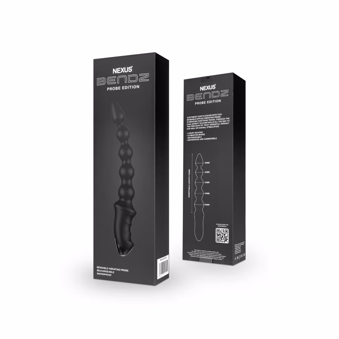 Анальний вібратор-намисто Nexus BENDZ Bendable Vibrator Probe Edition, ефект пам’яті форми — фото 5