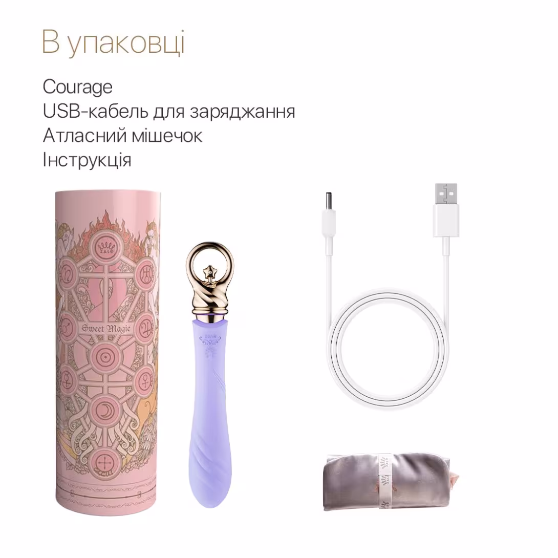 Вібратор для точки G із підігрівом Zalo Sweet Magic - Courage Fantasy Violet — фото 7