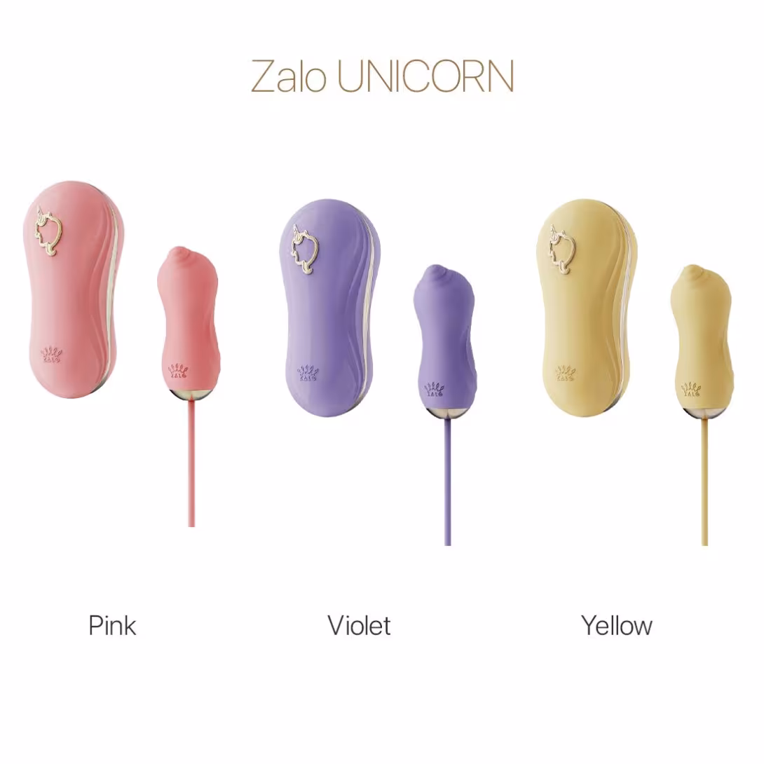 Набір 2в1 Zalo — UNICORN Pink, віброяйце + вакуумний стимулятор — фото 8