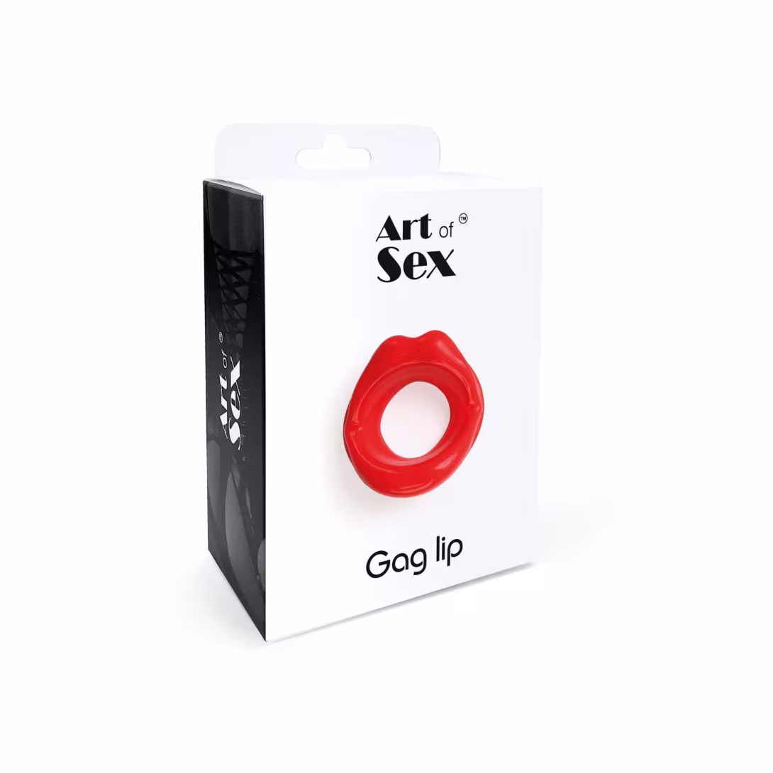 Кляп-розширювач у формі губ Art of Sex – Gag lip, червоний — фото 4