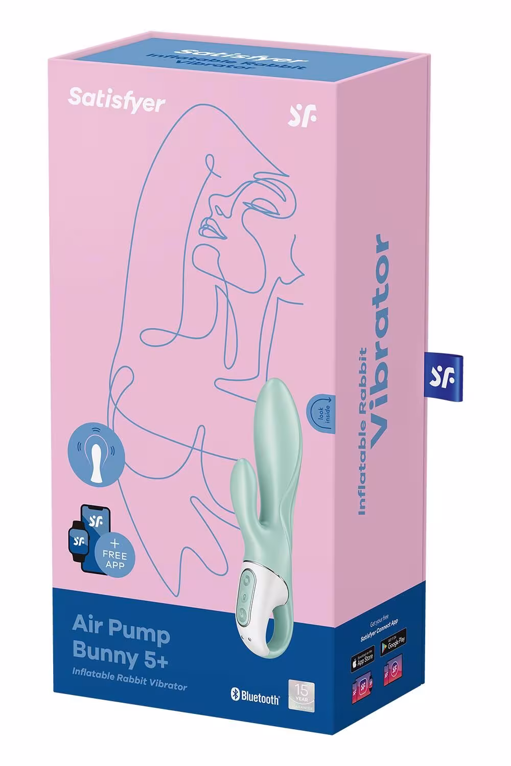 Смарт вібратор-кролик Satisfyer Air Pump Bunny 5+, надувається — фото 7