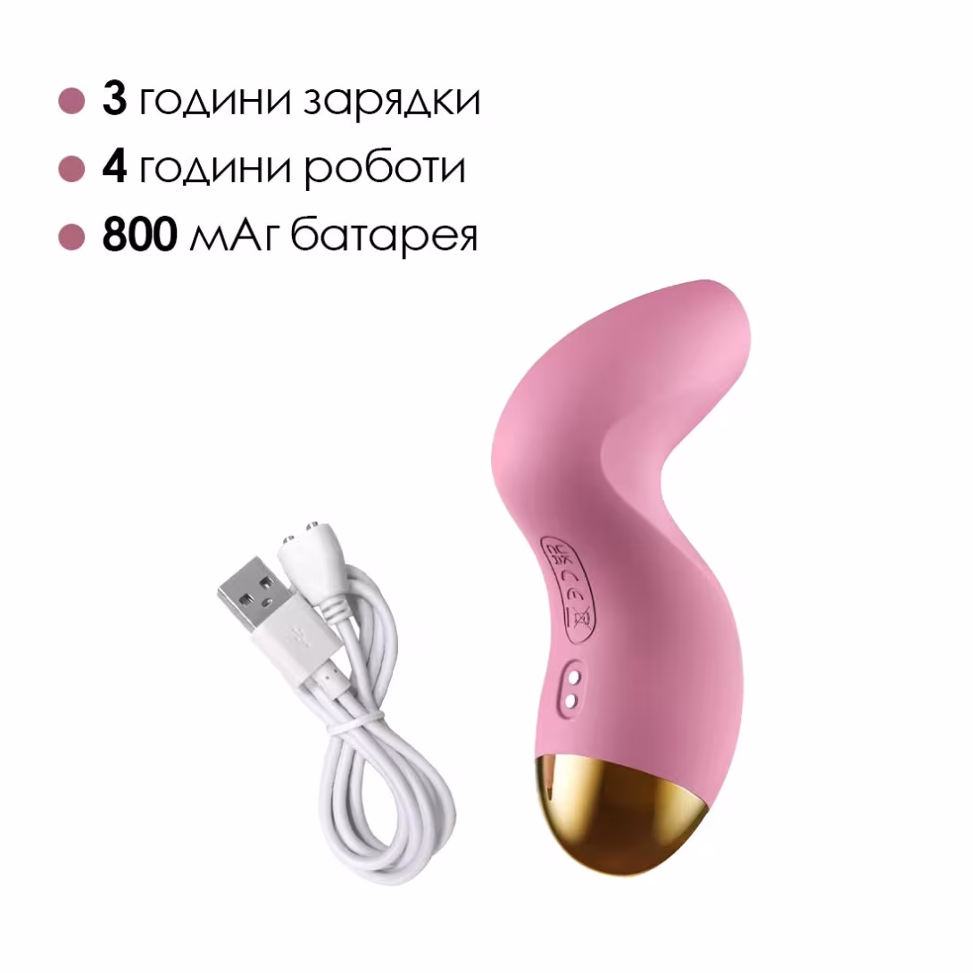 Вакуумний кліторальний стимулятор Svakom Pulse Pure Pale Pink, 5 режимів, 5 інтенсивностей у кожному — фото 5