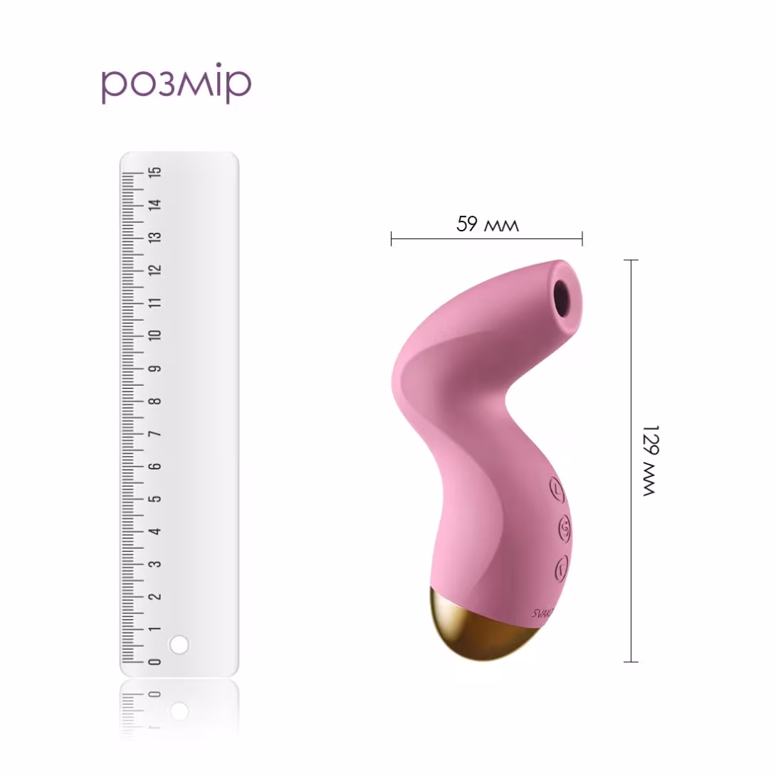 Вакуумний кліторальний стимулятор Svakom Pulse Pure Pale Pink, 5 режимів, 5 інтенсивностей у кожному — фото 2