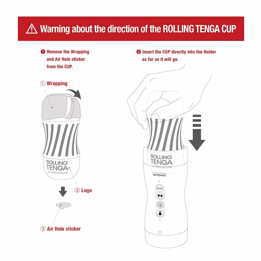 Автоматичний мастурбатор Tenga VACUUM GYRO ROLLER SET, ротація та вакуум, сумісний з Tenga Cup — фото 6