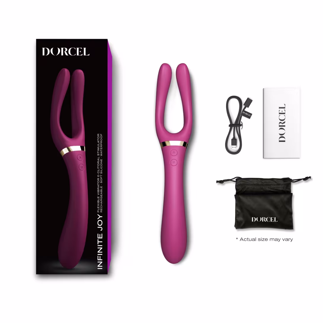 Вібратор-стимулятор Dorcel INFINITE JOY PLUM, багатофункціональний, унісекс — фото 6