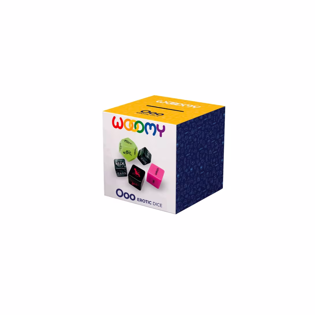 Набір кубиків Wooomy Ooo 5 Dice Set (EN): місця та пози для сексу, інтимні дії та частини тіла — фото 4