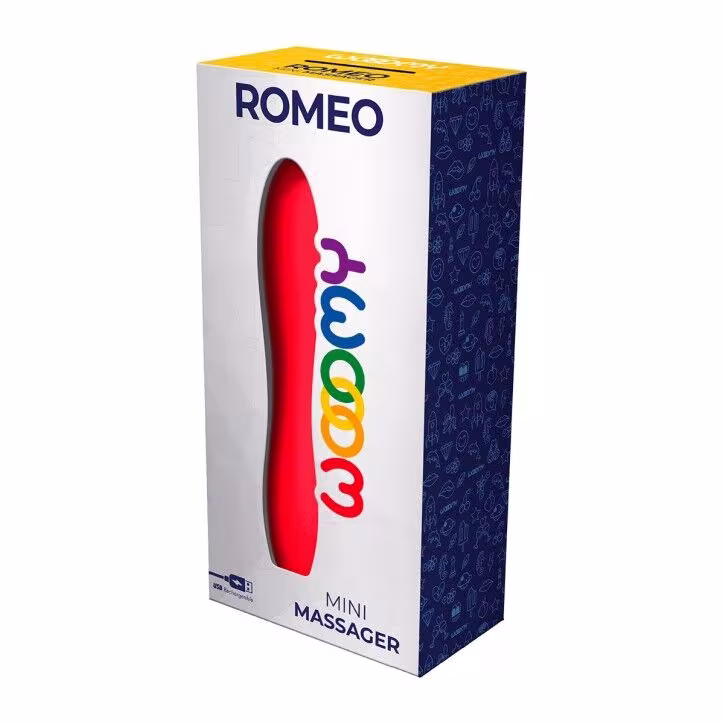 Мінівібратор Wooomy Romeo, дуже потужний, 10 режимів роботи — фото 3