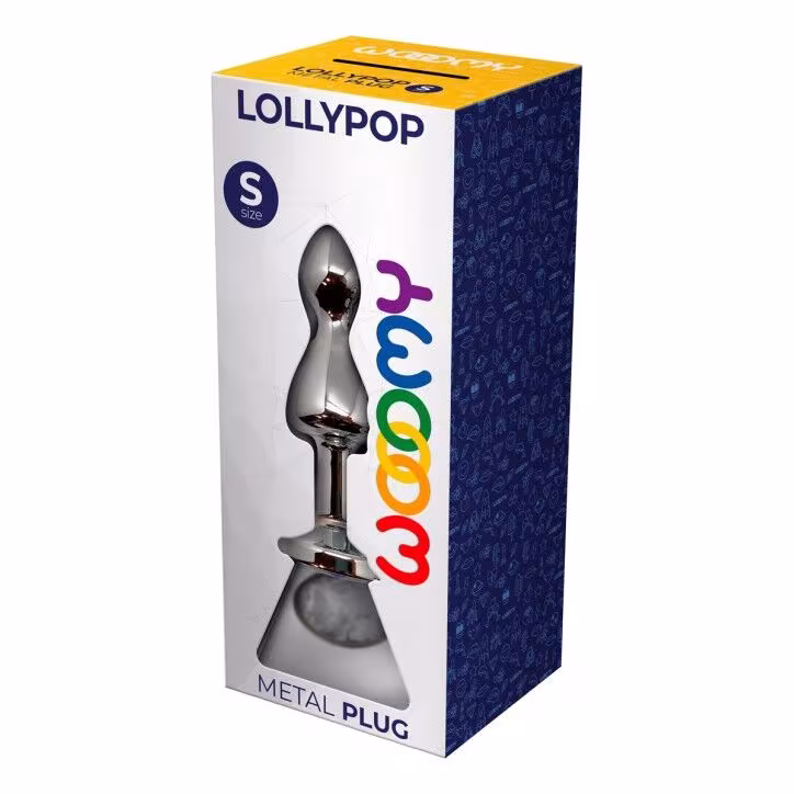 Металева анальна пробка Wooomy Lollypop Double Ball Metal Plug S, діаметр 2,8 см, довжина 8,5 см — фото 3