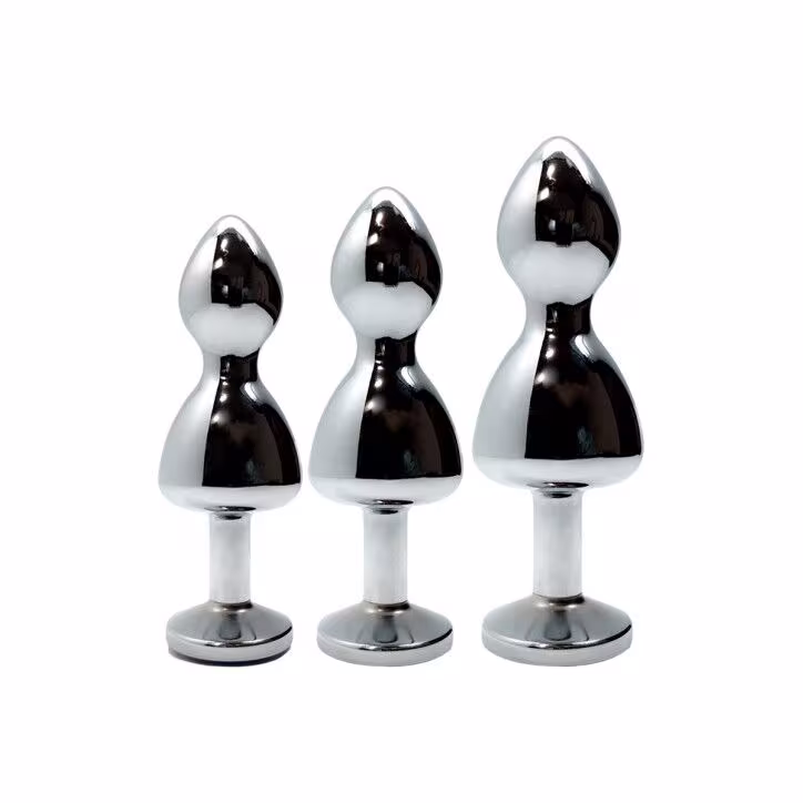 Металева анальна пробка Wooomy Lollypop Double Ball Metal Plug S, діаметр 2,8 см, довжина 8,5 см — фото 4