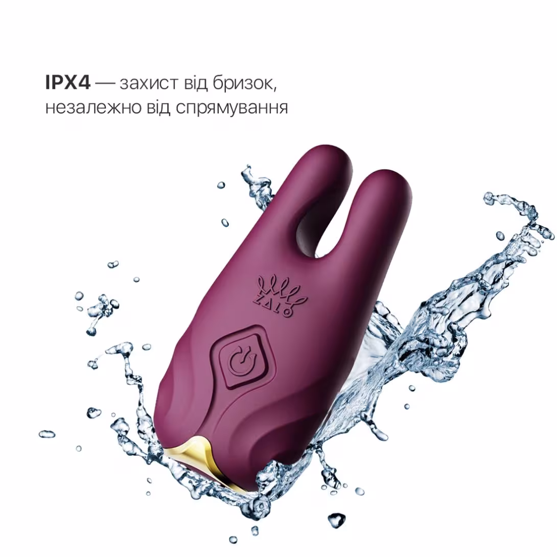 Смарт-вібратор для грудей Zalo - Nave Velvet Purple, пульт ДК, робота через додаток — фото 5