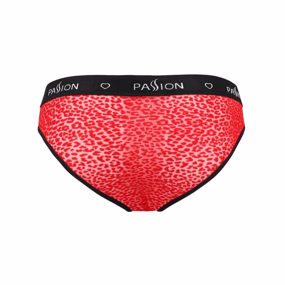 Чоловічі напівпрозорі труси Passion 031 SLIP MIKE XXL/XXXL Red, під леопард — фото 6