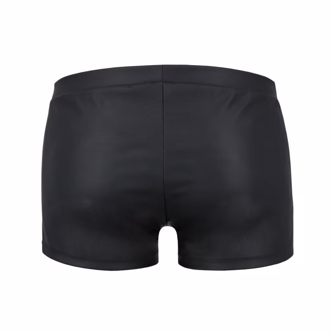 Чоловічі шкіряні боксери з клапаном Passion 050 SHORT PATRICK XXL/XXXL Black — фото 6