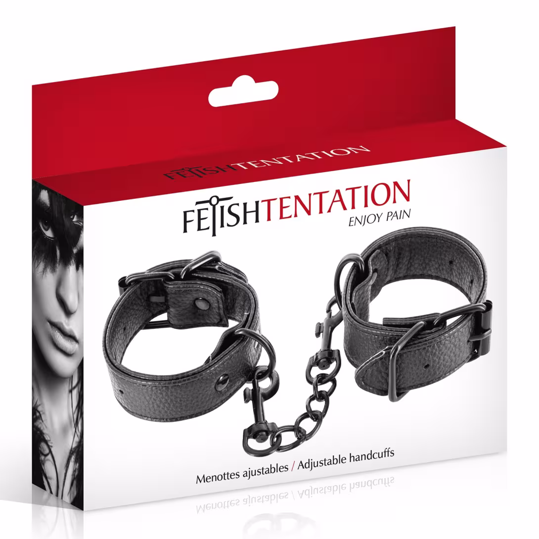 Наручники Fetish Tentation Adjustable Handcuffs, регульовані, знімний ланцюжок з карабінами — фото 3