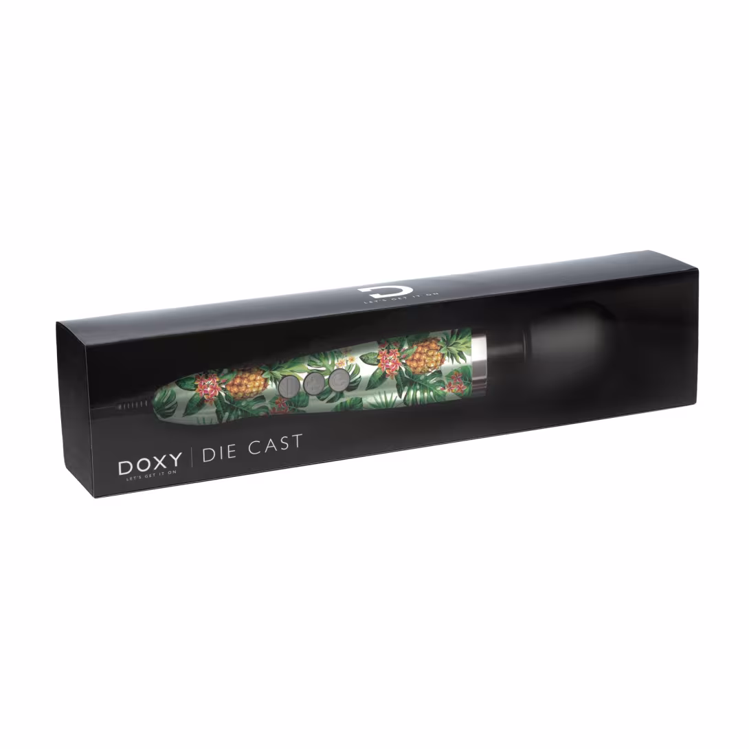 Вібромасажер DOXY Die Cast PINEAPPLE, дуже потужний, живлення 220В, металевий корпус — фото 2